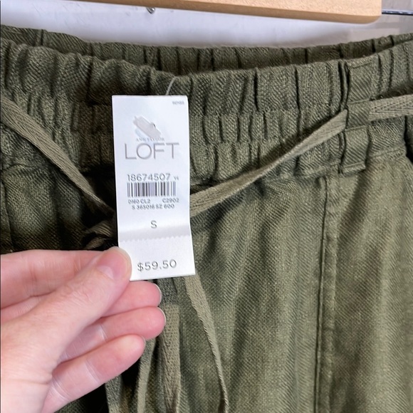 LOFT Olive Green Mini Tie Front Cargo Skirt - Picture 3 of 6